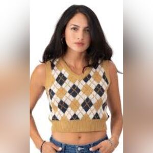 Dickies Argyle Cropped Vest